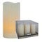Brite Star Pack of 6 White Curved Edge Battery Operated Flickering Flameless Wax Candles 4"